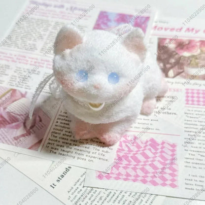 Handmade Kitty Cat Taba Squishy Silicone Fuzzy Kitten Soft Cat Mushy Squeeze Toy Mochi Toy Hand Relax Stress Release Gift Toy SS69 24.69 plum