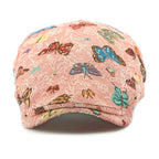HT4729 Berets for Women Retro Butterfly Embroidery Artist Painter Beret Hat Retro Ivy Flat Cap Male Female Adjustable Beret Cap