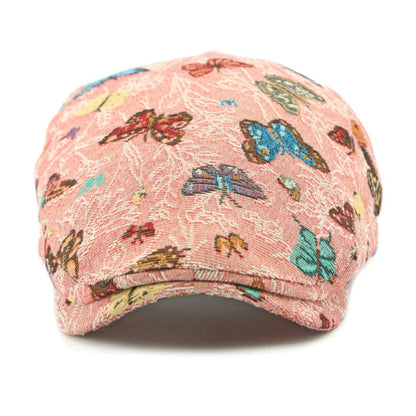 HT4729 Berets for Women Retro Butterfly Embroidery Artist Painter Beret Hat Retro Ivy Flat Cap Male Female Adjustable Beret Cap