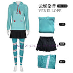 Vanellope Von Schweetz Cosplay Anime Costume Girl's Hoodies Skirt Wig Uniform Suit Halloween Performance Clothing for Woman