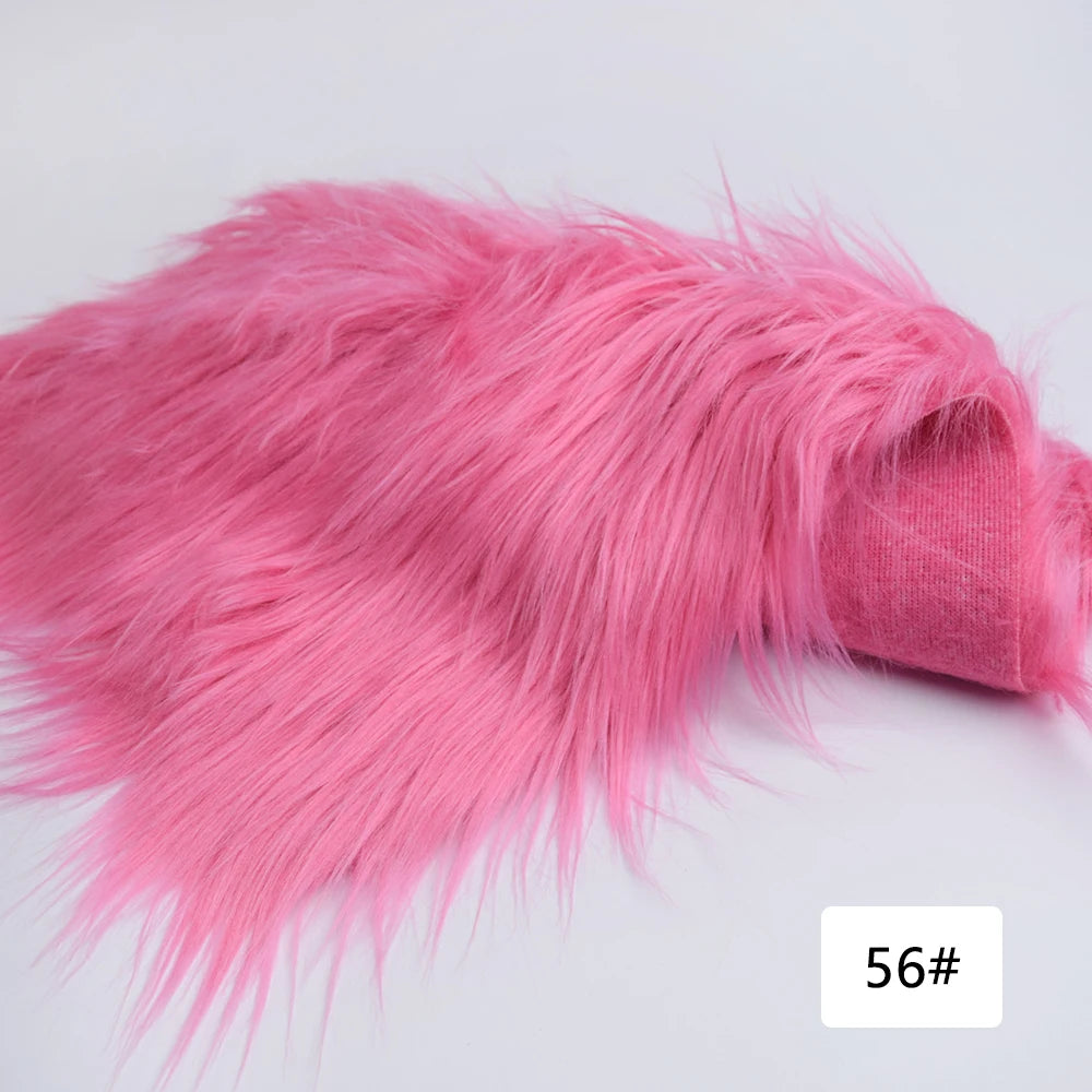 Faux Fur Fabric 8cm Long Pile Cosplay Patchwork Sheet
