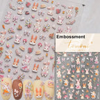 Cute Jelly Pink Cat Paw Print Nail Sticker Kawaii Pink Black Cat Claw 5D Embossed Self-Adhesive Nail Art Sticker Nail Art Decal SS69 7.69 TO4412