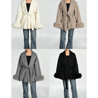 TARUXY Women's Double-Sided Wool Coat with Removable Sashes