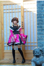 Traditional Japanese Kimono Dress for Women - Printed Pink