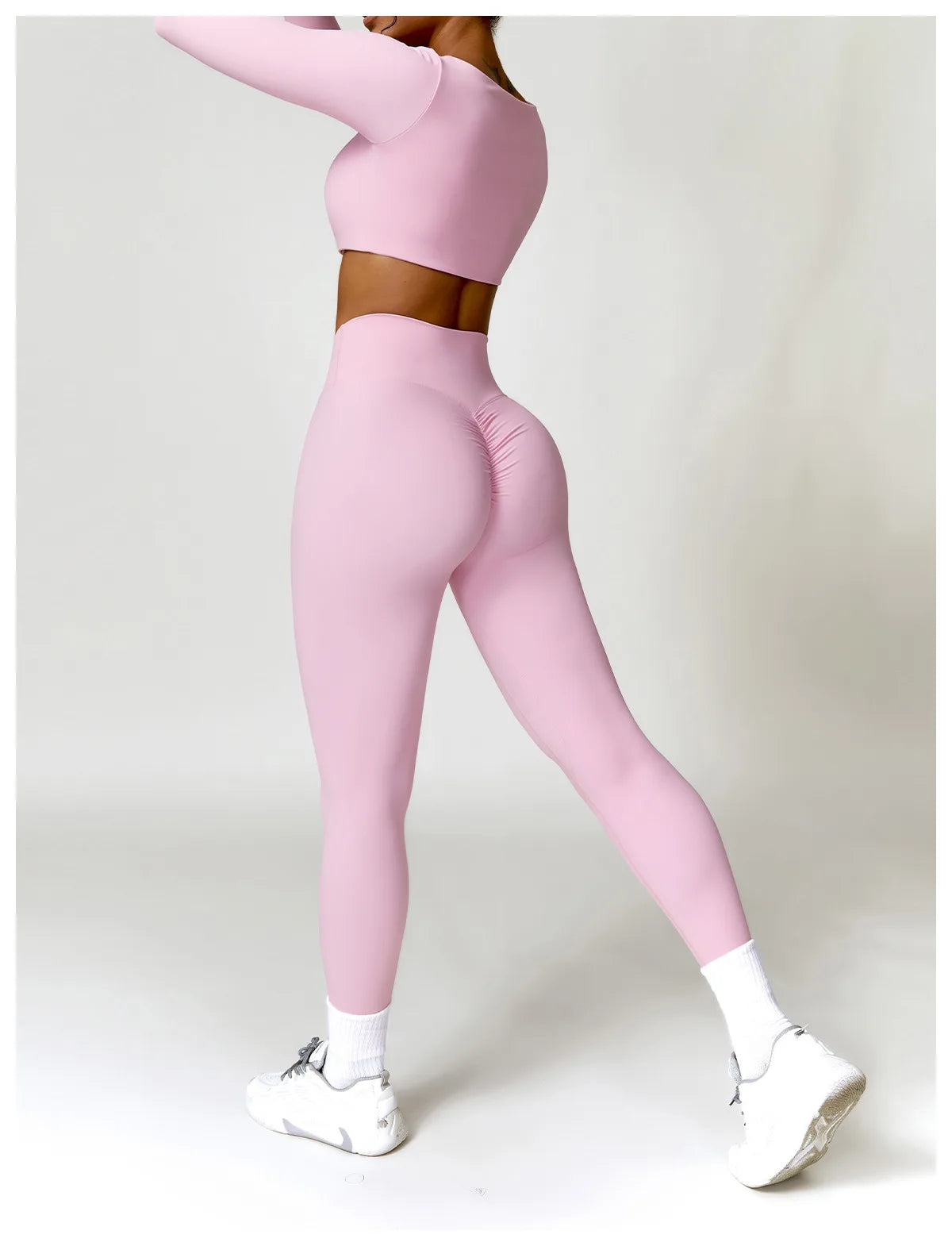 2PCS Yoga Suit Sports Set Women Quick-Drying Gym Set Women Tracksuit Running Workout Long Sleeve Sports Shirt Yoga Clothing SS69