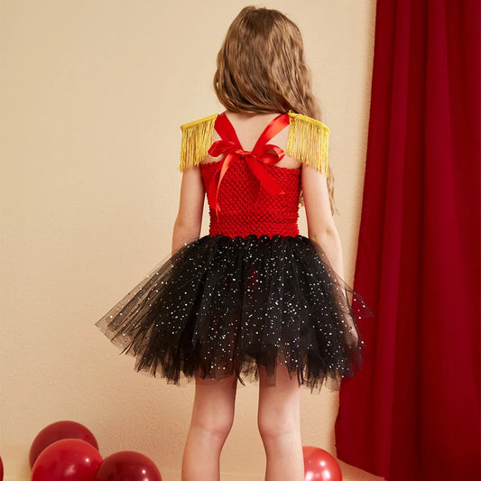 SS69 Nutcracker Soldier Tutu Dress for Girls, Halloween Christmas Costume