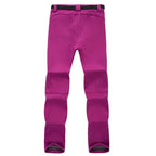 Women's Winter Thick Fleece Warm Pants Outdoor Softshell Sport Long Trousers Hiking Trekking Ski Waterproof Pants Plus Size 3XL