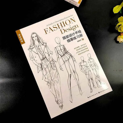 Clothing Design Hand Drawing Practice Book A Guide Description Exercise For Fashion Design