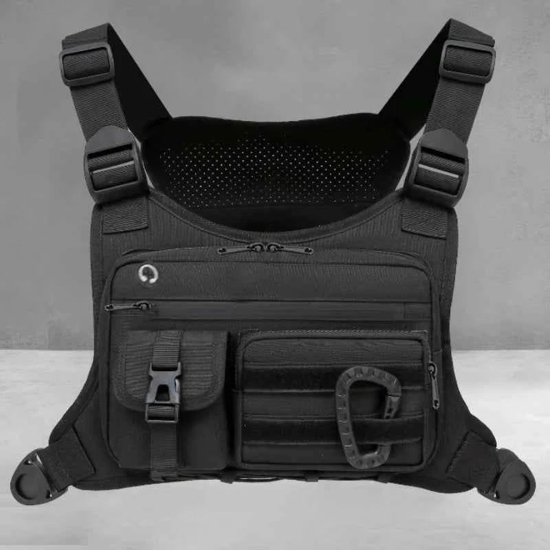 Outdoor Chest Bag For Men and Women, Tactical Vest For Running, Cycling, EDC Chest Pack Rig For Sports and Workouts