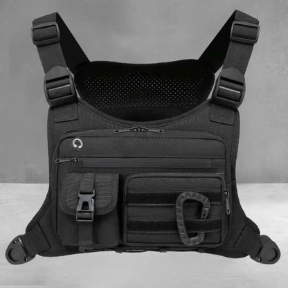 Outdoor Chest Bag For Men and Women, Tactical Vest For Running, Cycling, EDC Chest Pack Rig For Sports and Workouts