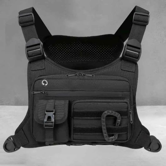 Outdoor Chest Bag For Men and Women, Tactical Vest For Running, Cycling, EDC Chest Pack Rig For Sports and Workouts