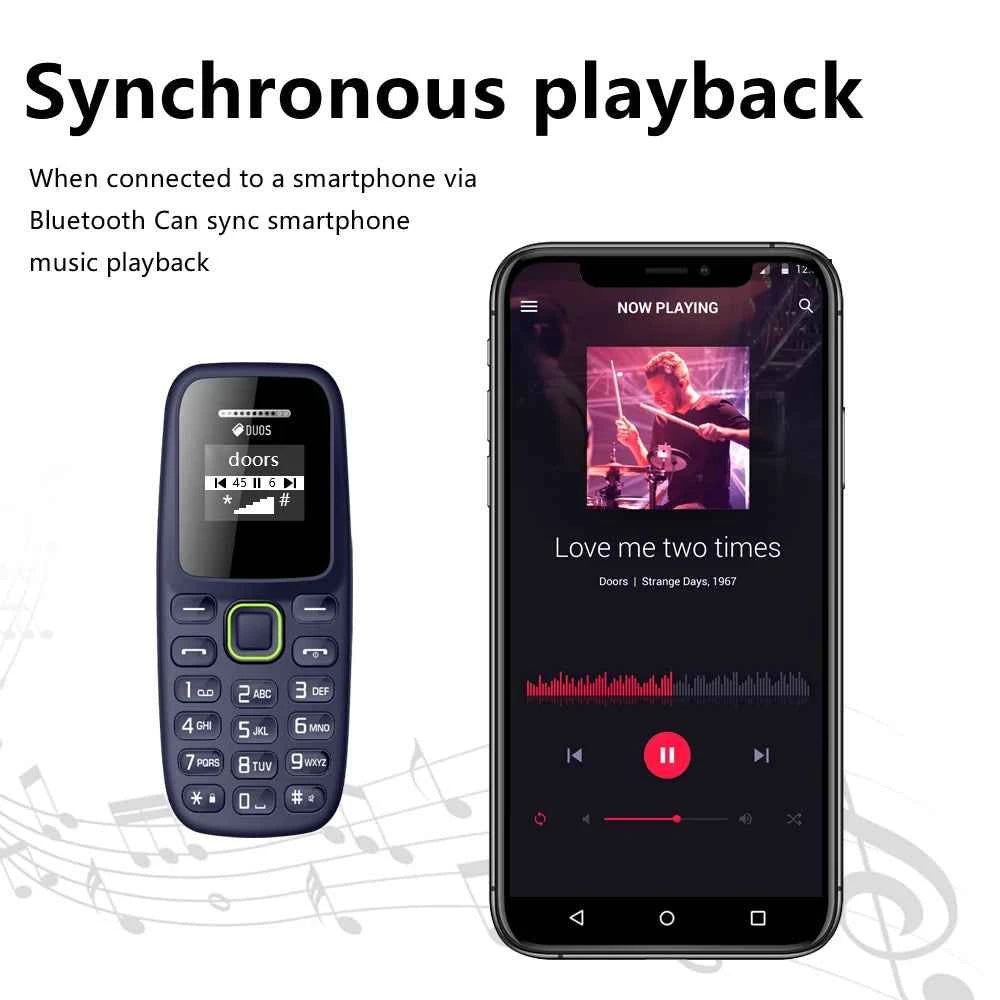 BM310 Small Mobile Phones Unlocked Bluetooth Earphone Telephone Low Radiation Automatic Call Recording Dual SIM Small Cell Phone