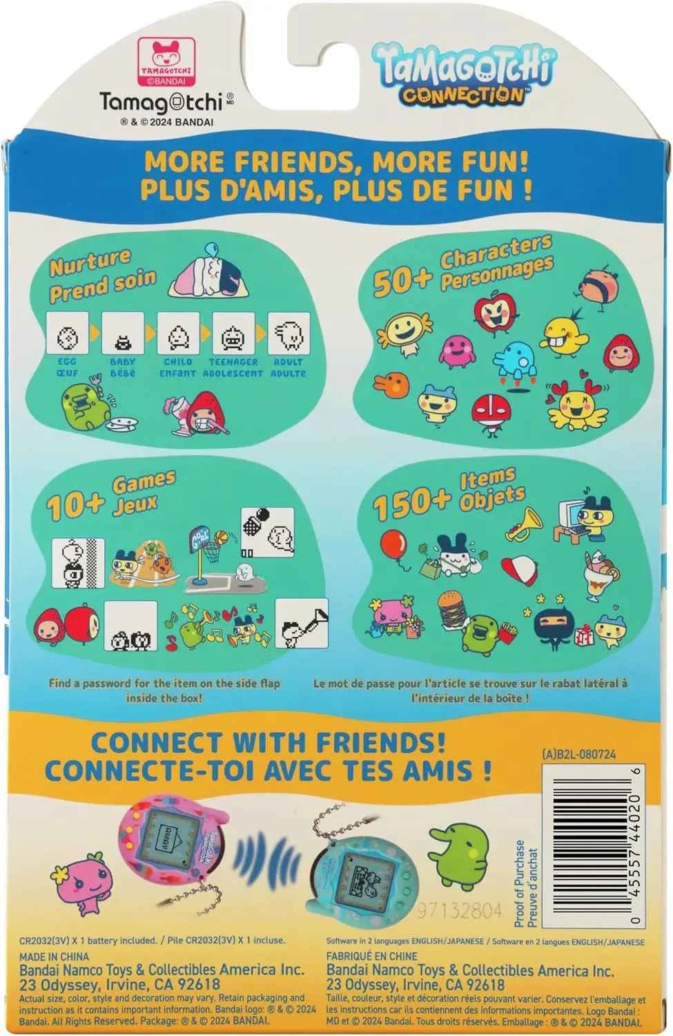 Bandai Tamagotchi Connection V3 Electronic Pet (Linked Ver.) - Elegant Bow/Blue Bubble New