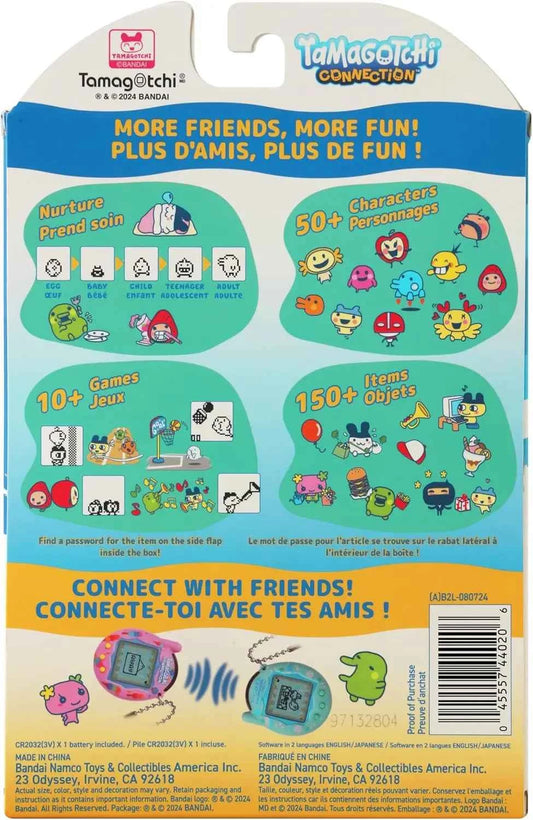 Bandai Tamagotchi Connection V3 Electronic Pet (Linked Ver.) - Elegant Bow/Blue Bubble New