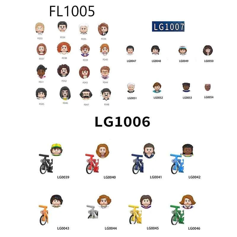 LG1006 FL1005 LG1007 Stranger Building Blocks Assemble Things Bricks Mini Action Toy Figures Movies Dolls Gifts For Children Kid