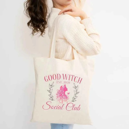 Wicked The Musical Canvas Tote Bag Glinda Elphaba Inspired Musical Lover Gifts Shopping Bag Musical Theater Fans Gift Handbag