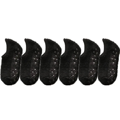 1/3Pairs Thickened Plush Socks Women Winter Warm Coral Fleece Sox Sleeping Slippers Silicone Non-slipInvisible Short Boat Socks