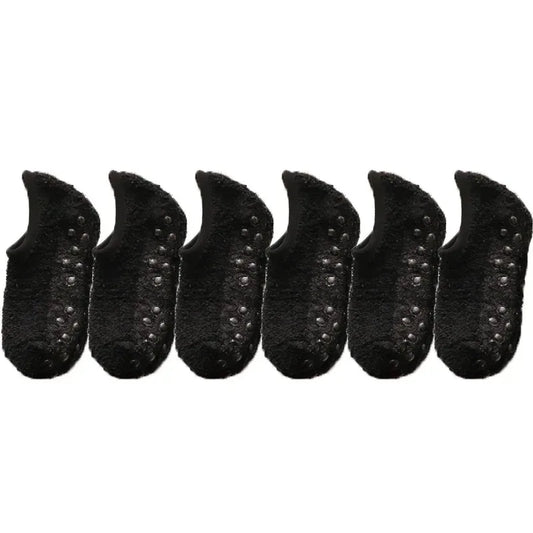 1/3Pairs Thickened Plush Socks Women Winter Warm Coral Fleece Sox Sleeping Slippers Silicone Non-slipInvisible Short Boat Socks