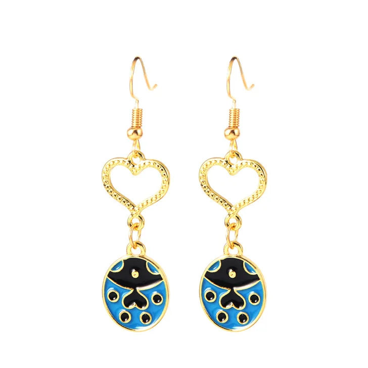 Anime JoJo Bizarre Adventure Drop Earrings Cosplay Props JOJO Kakyoin Noriaki Butterfly Cherry Earrings Ear Clip Jewelry Gift