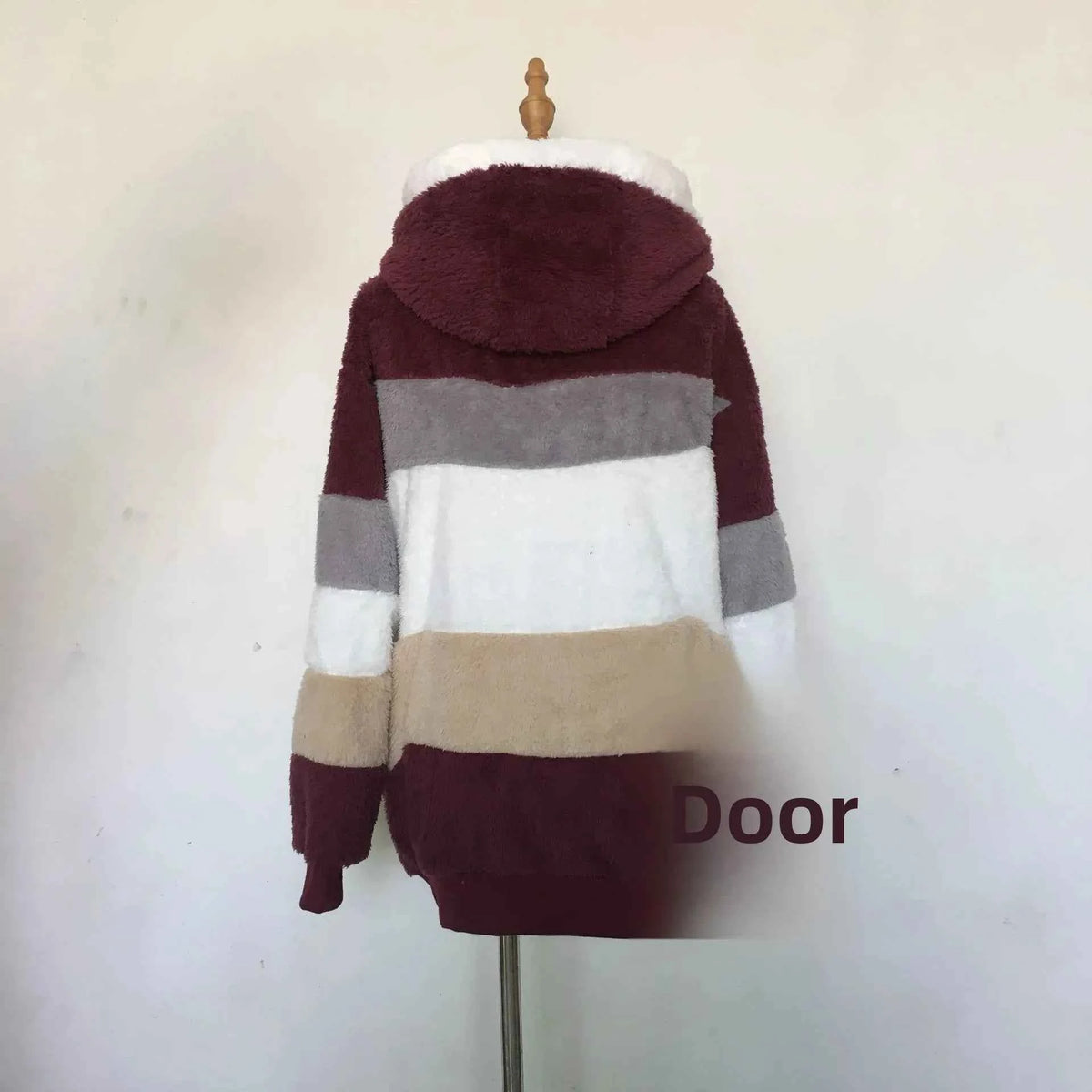 Warm Fleece Oversized Hooded Jacket Women's Autumn Winter Thickened Zipper Pocket Patchwork Clothing Comfortable Sweatshirt