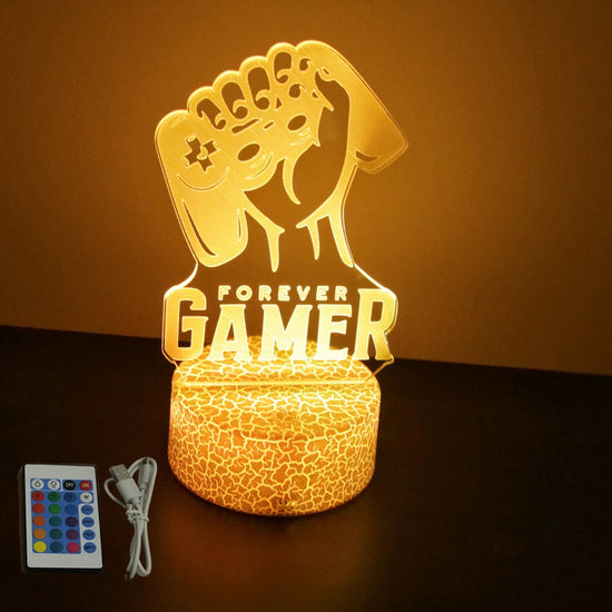 NEON GAMER 3D Lamp LED Night Light Gaming Setup RGB Children's Lamps Gamer Room Decoration Bedroom Table Lamp Personalized Gifts SS69 14.69 Cr16-Gaming 11
