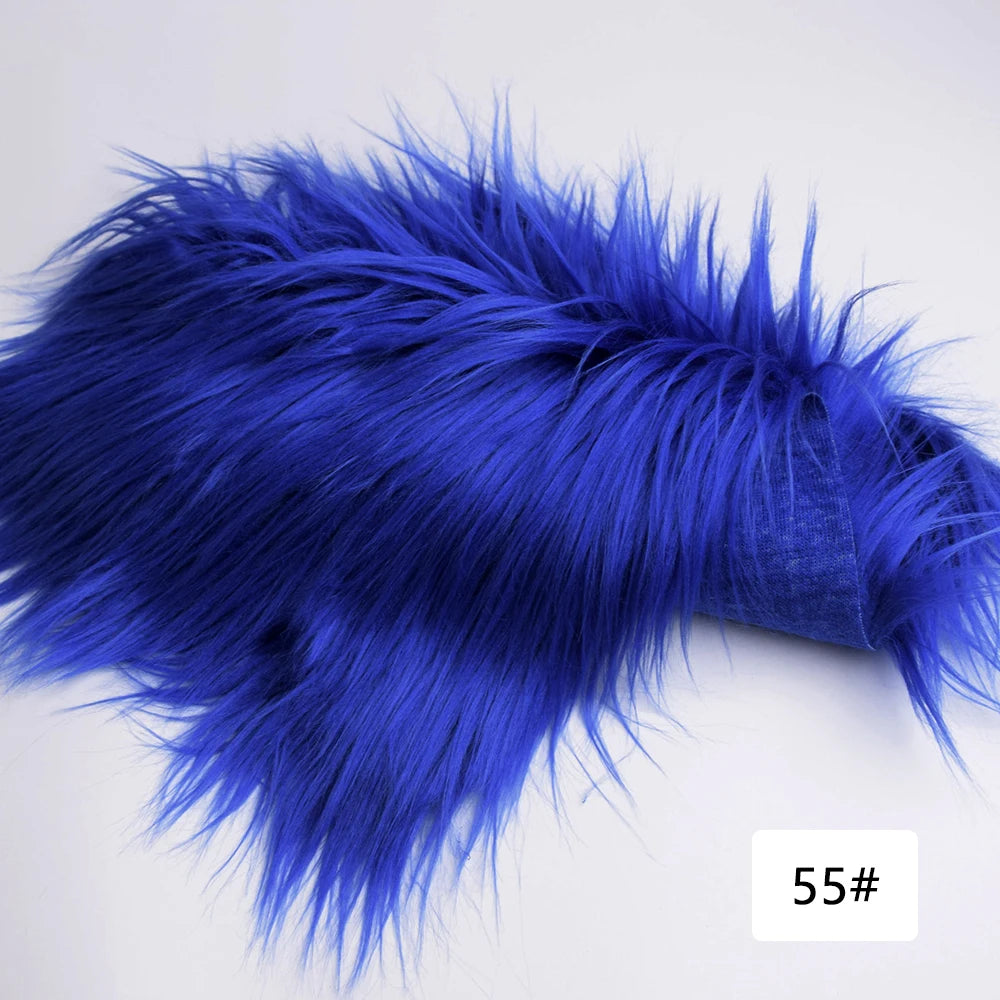 Faux Fur Fabric 8cm Long Pile Cosplay Patchwork Sheet