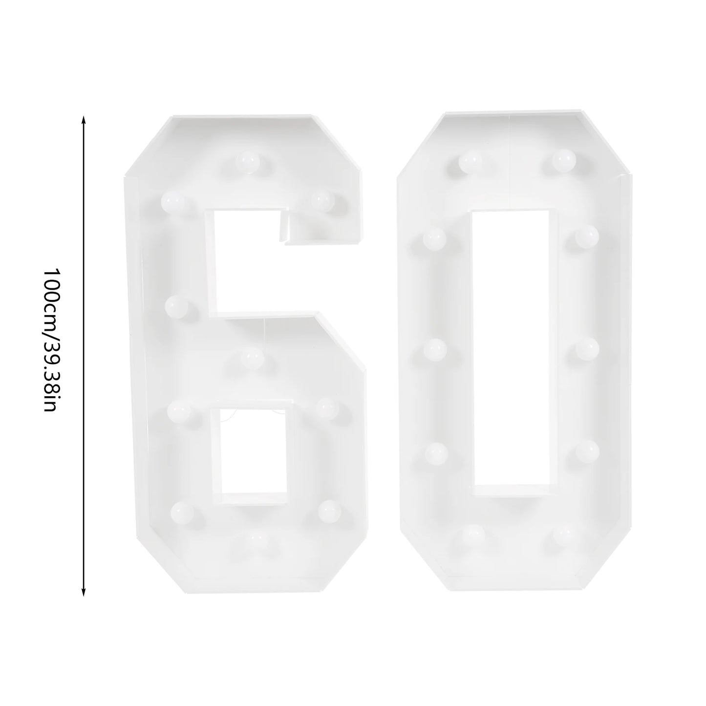 Bymaocar 100cm Giant LED Number Light for Birthday Wedding Anniversary Decor