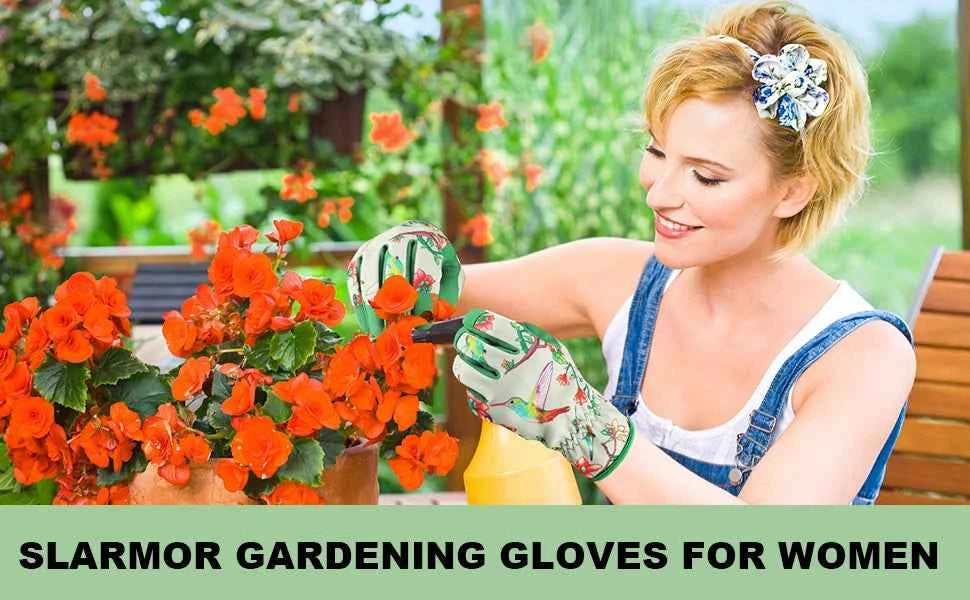 Gardening Gloves for Women Breathable leather Garden Gloves with Grip Thorn-Proof Puncture-Resistant Work Gloves
