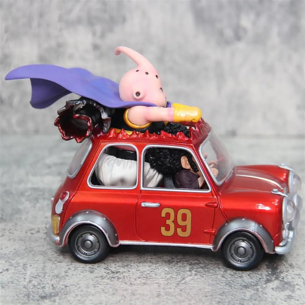 Dragon Ball Z Majin Buu Anime Figures Fat Buu Figurine Mr. Satan Drive Car 12cm Pvc Statue Model Desktop Decoration Toys Gifts SS69