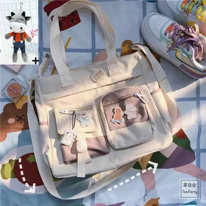 Nylon Waterproof Canvas Women Handbags Shoulder Bag Japanese Ladies Messenger Bag Student School Crossbody Bags for Girl Satchel