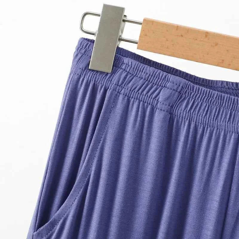 XL to 8XL Modal Pocket Loose Pants Spring summer Casual Wide Leg Pants solid color High Elastic Large size Trousers Homewear