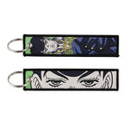 Sword Wind Legend Anime JOJO Wonderful Adventure Weaving Mark Keychain Sword Wind Legend Decorative Chain Fabric Key Pendant