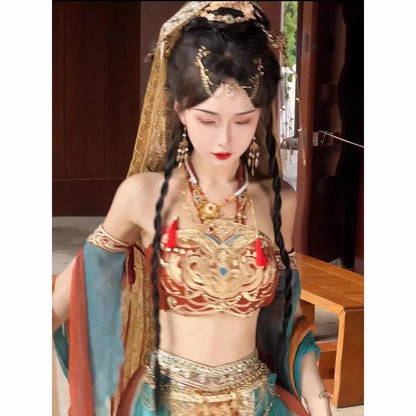 Dunhuang Feitian Western Princess Clothes Hanfu Exotic Photography Photo Chinese Style Dance Costume Hanfu Women China Clothing SS69