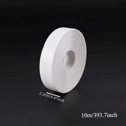 1roll White Stain Resistant PVC Waterproof Caulk Tape for Bathroom and Toilet, Self-Adhesive Sealant Strip for Wall, Sink, Floor