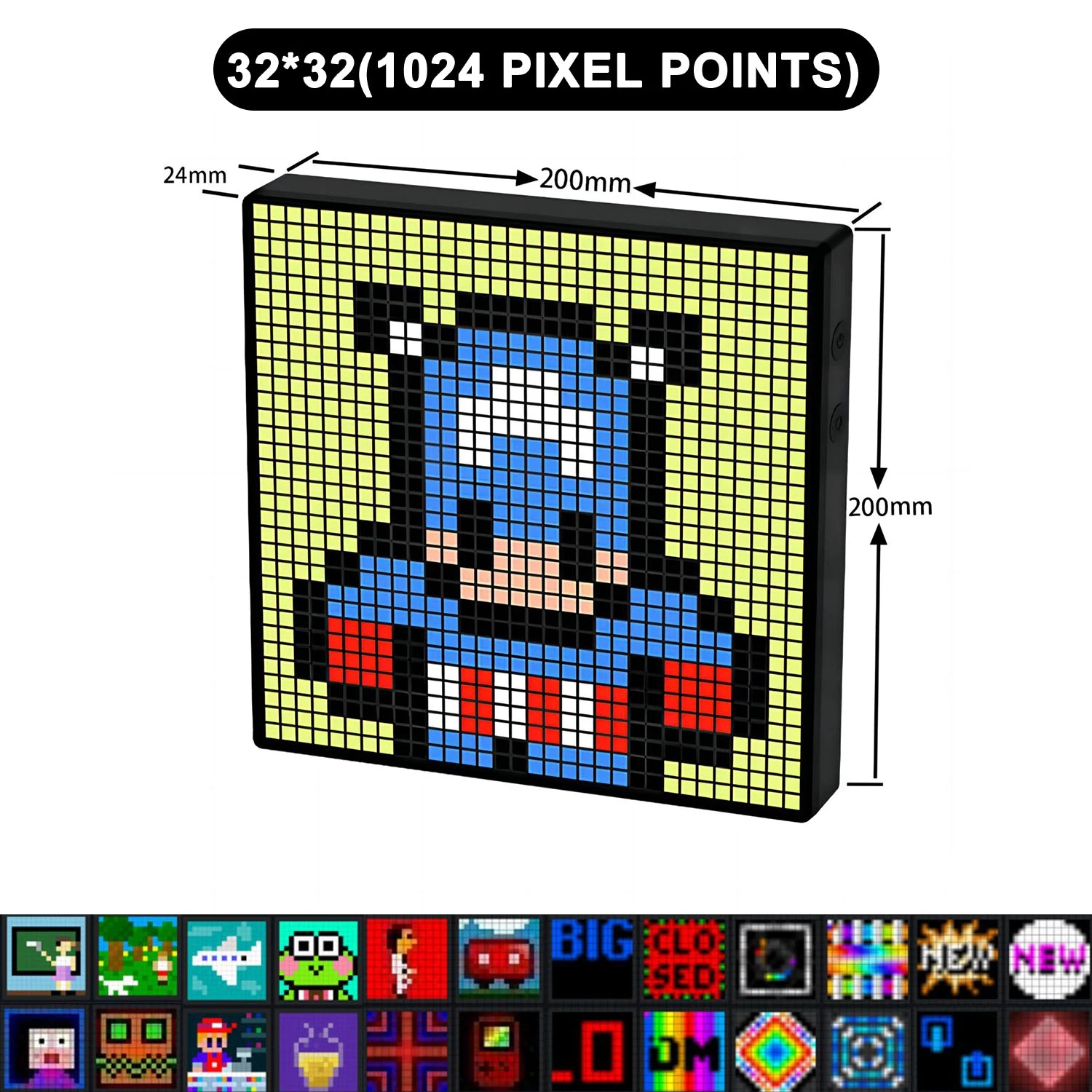 Smart LED Pixel Matrix Display 64x64 RGB App Control