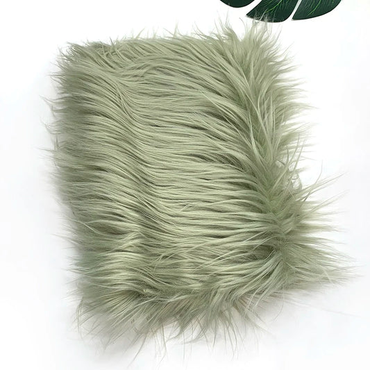 SS69 Faux Fur Fabric 8cm Long Pile 25x45cm Sheet for Cosplay and Patchwork