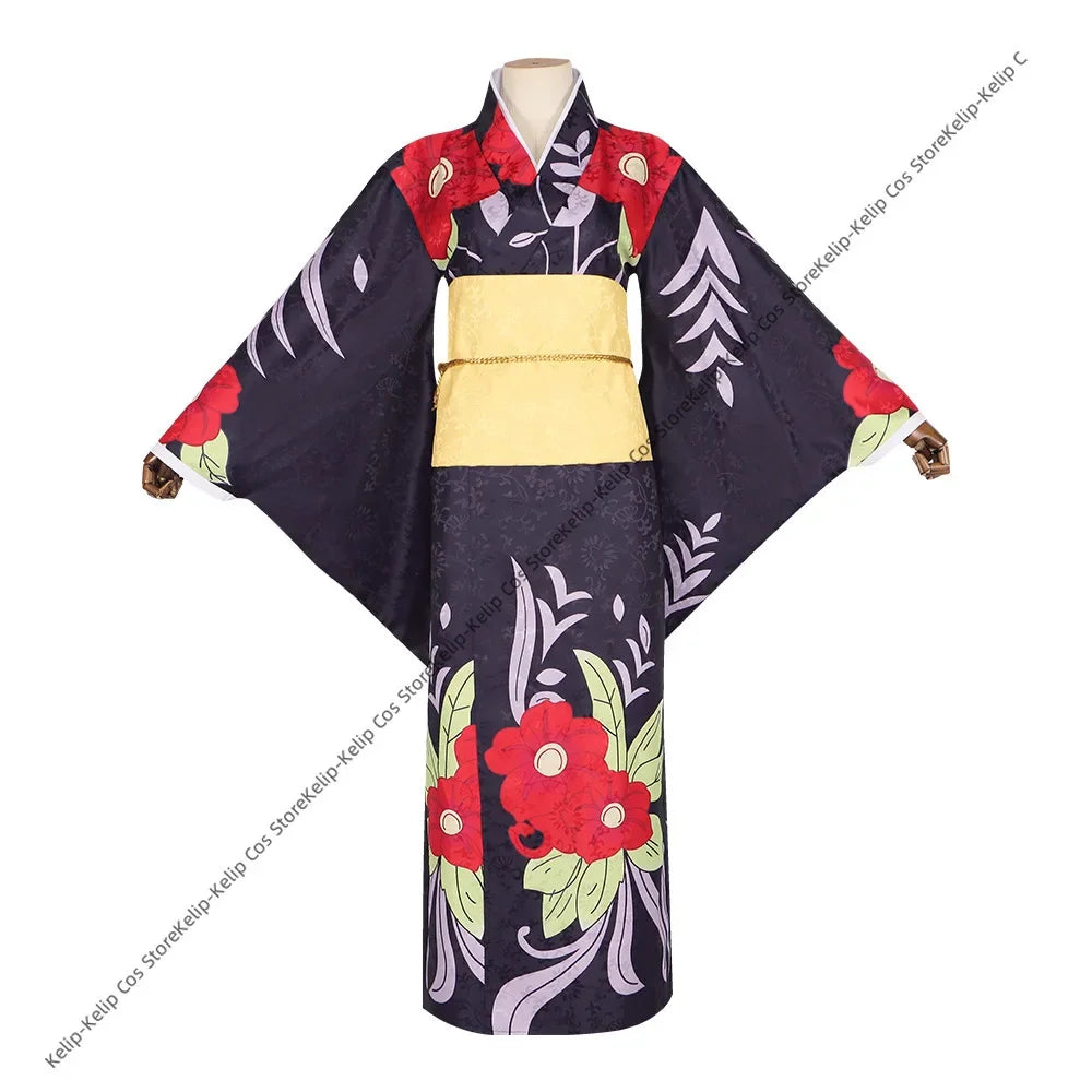 Anime Tamayo Cosplay Costume Kimetsu No Yaiba Wig Kimono Shoes