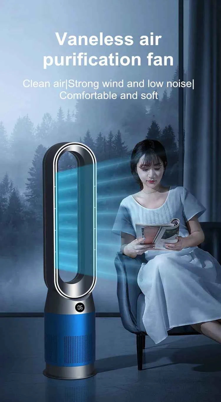 42 Inch 220V Bladeless Fan Dual-Purpose Cooling And Heating Home Silent Heater Quick Air Circulation And Purification Tower