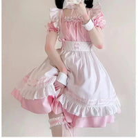 Black Pink Lolita Maid Costumes Cute Girls Women Lovely Maid Cosplay Costume Animation Show Japanese Outfit Dress Clothes S-5XL - SS69