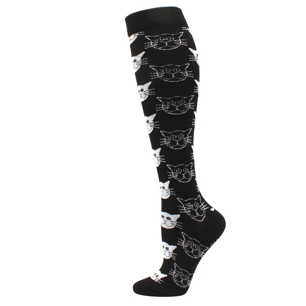 Compression Socks Varicose Veins Blood Circulation Pregnancy 20-30mmhg Nurse Socks Men Women Marathon Golf Cycling Sports Socks