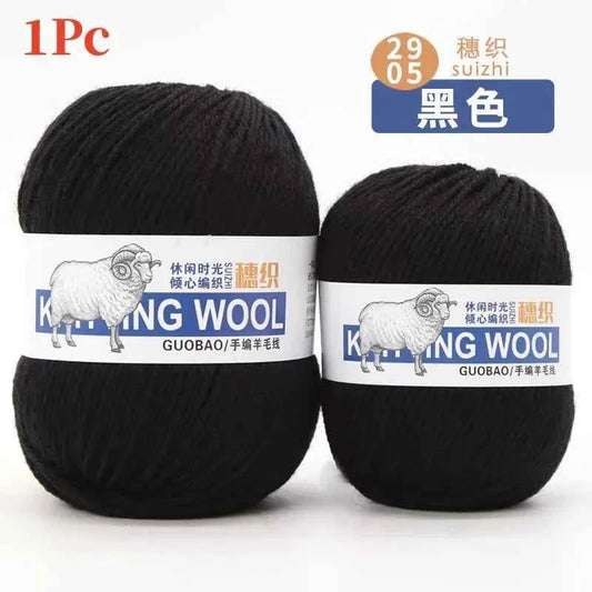 50g/Ball 100% Wool Yarn Pure Merino Thick Thread For Hand Knitting Scarf Sweater DIY Doll Woven Material