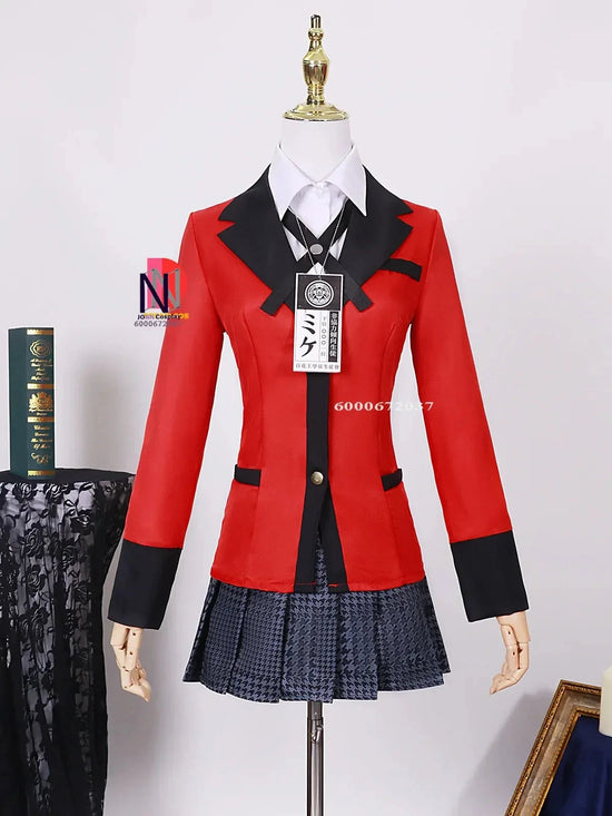 Anime Kakegurui Yomotsuki Runa Cosplay Costume JK School Girl Yumeko kishima Jacket Hoodie Coat Halloween Carnival Outfit SS69