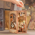 CUTEBEE DIY Book Nook Miniature Dollhouse Booknook with Touch Light Dust Cover Bookshelf Insert for Decor Gifts Secret Rhythm
