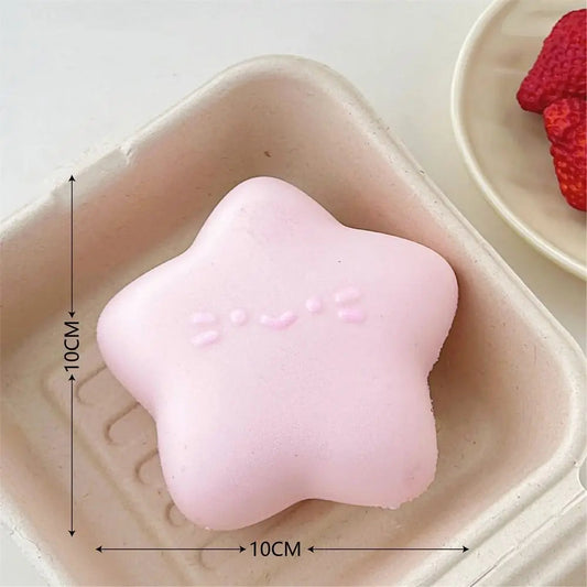 Anti-stress Squishy Watermelon Toys Slow Rising Fidget Toy Fruit Pinch Squeeze Toy Funny Stress Reliever Reduce Pressure Prop SS69 7.69 pink star