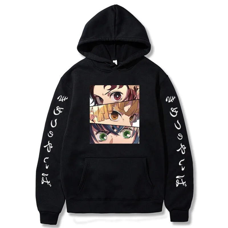 Harajuku Demon Slayer Plus Size Hoodie Kamado Nezuko Graphic Print Women Sweatshirts Long Sleeve Fashion Female Streetwear SS69