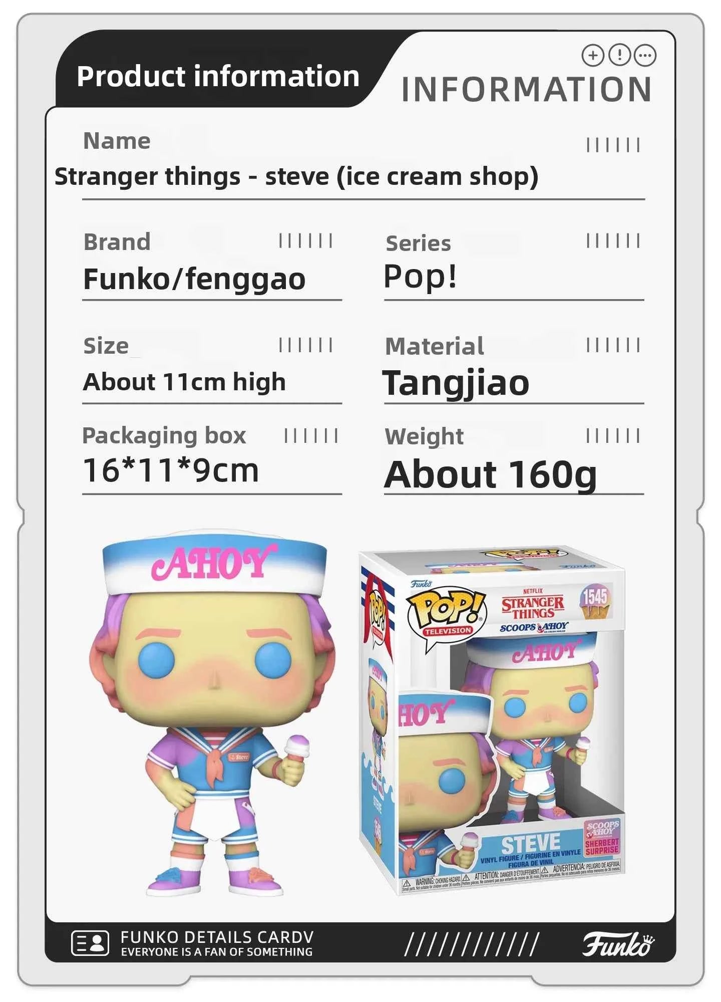Genuine Edition FUNKO POP《Stranger Things: Eddie, Dustin, Eleven》Action Desktop Decoration Ornament Model Toys Collectible Model