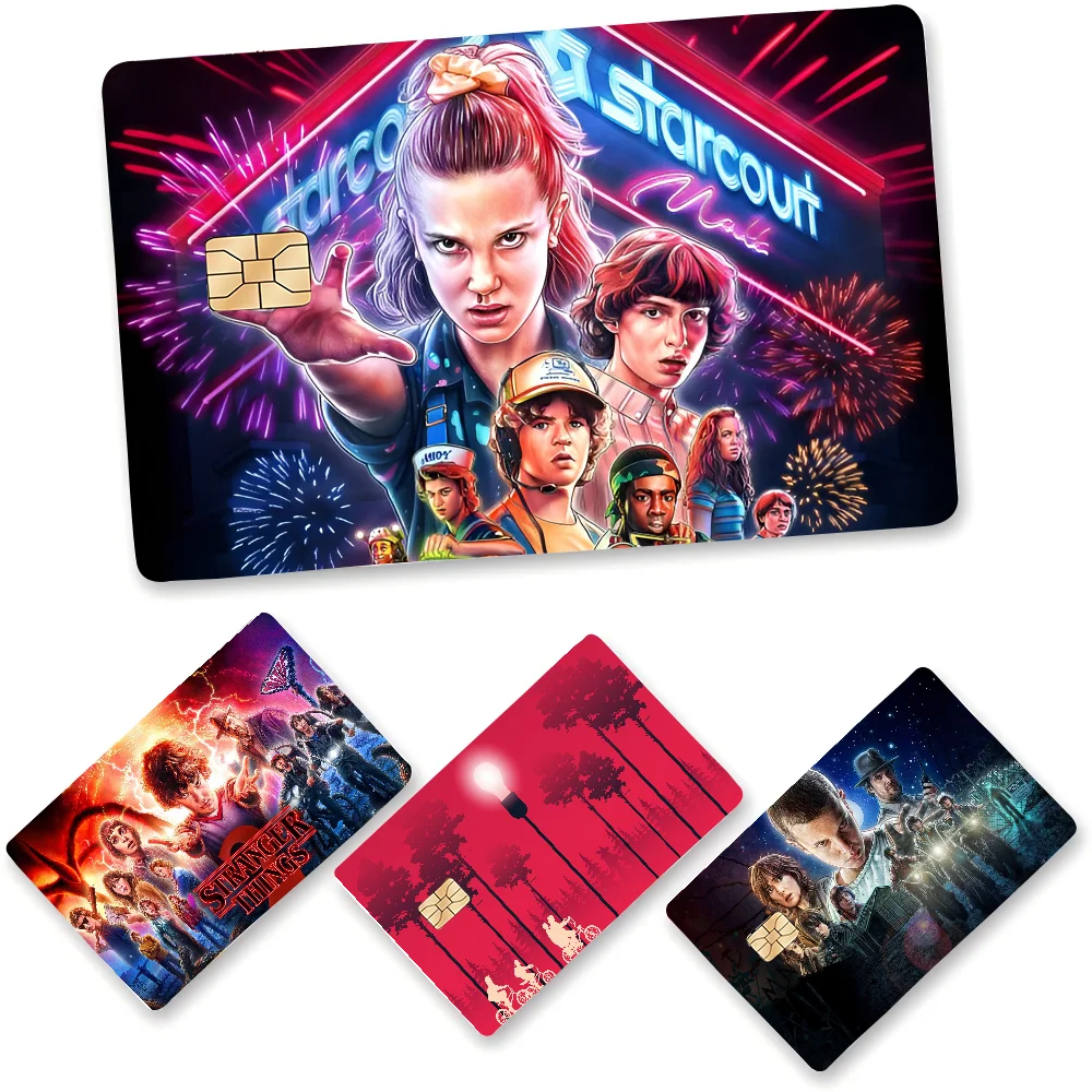Stranger Things Credit Card Skin Stickers For VISA Bank Card Transportation Card Waterproof Sticker Anti-scratch Women Gift SS69