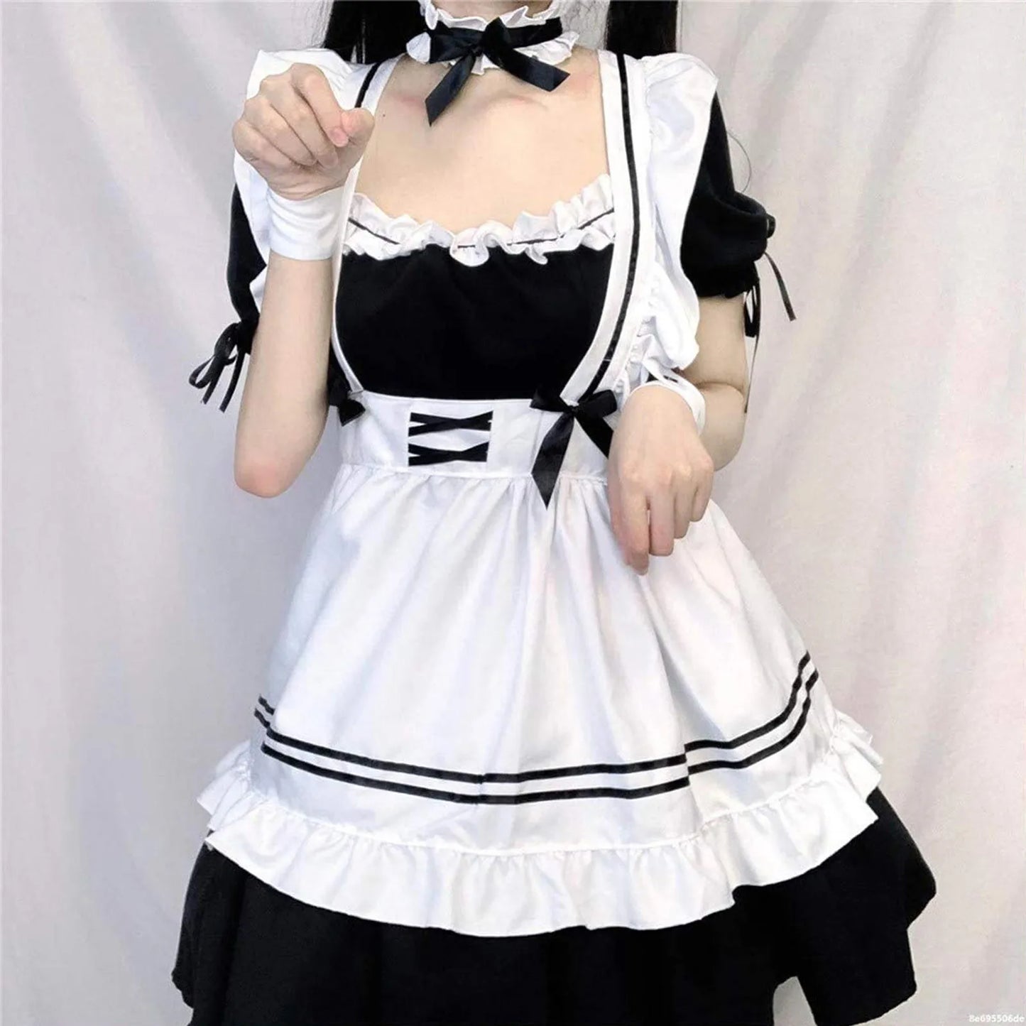 Black Pink Lolita Maid Costumes Cute Girls Women Lovely Maid Cosplay Costume Animation Show Japanese Outfit Dress Clothes S-5XL - SS69