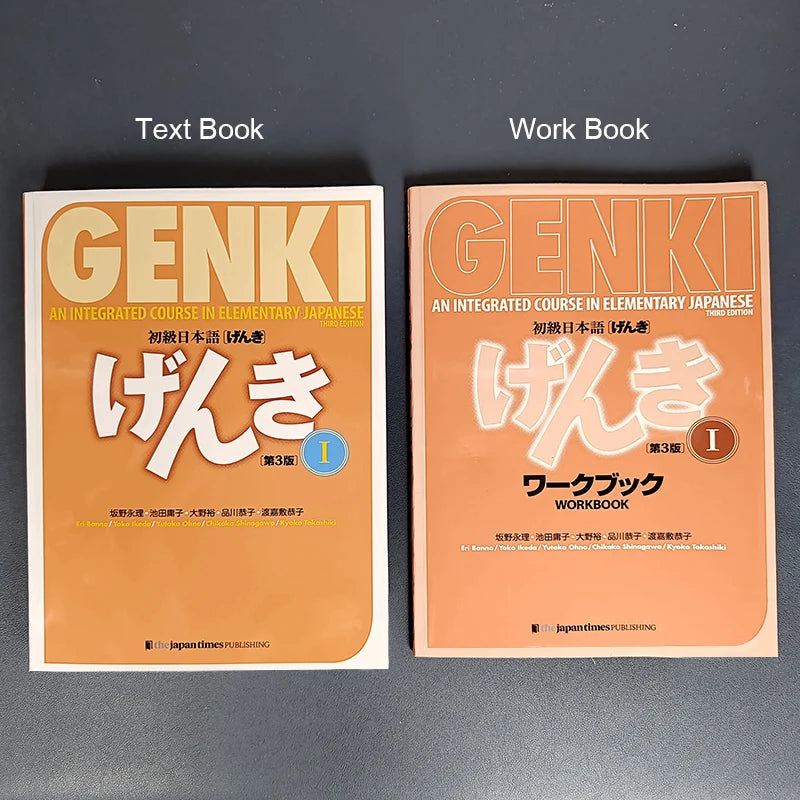 Genki I II Textbook workbook answer 3rd Edition learn japanese  Integrated Course Elementary Japanese & english Learning Books SS69 56.69 CHINA / 2 book in colour 1