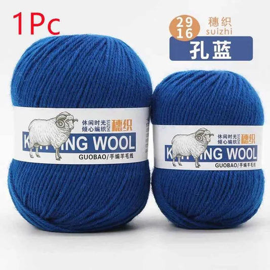 50g/Ball 100% Wool Yarn Pure Merino Thick Thread For Hand Knitting Scarf Sweater DIY Doll Woven Material